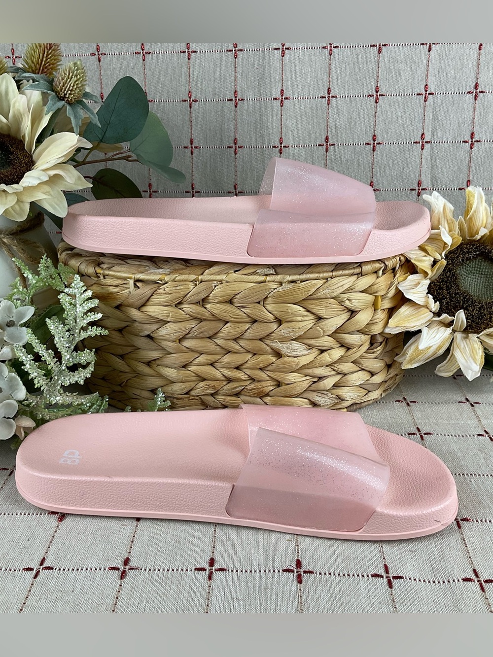 BP “June” Pink Jelly Slides Women’s Sz 11 Casual Pool Slides Slip On Sandals - Picture 4 of 6